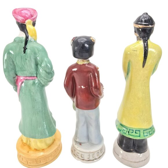 Occupied Japan Figurines Hand-Painted Chinese Porcelain Set Of 3 Men Woman JE268 - Picture 6 of 11